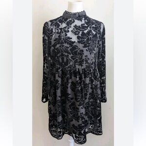 Elegant Black and Gray Mini Dress